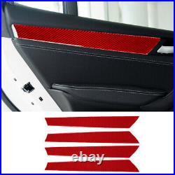 64PCS For BMW X3 F25 X4 F26 Red Carbon Fiber Full Kits Interior Trim