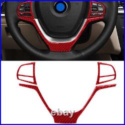 64PCS For BMW X3 F25 X4 F26 Red Carbon Fiber Full Kits Interior Trim