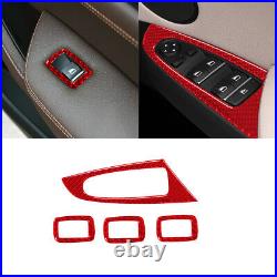 64PCS For BMW X3 F25 X4 F26 Red Carbon Fiber Full Kits Interior Trim