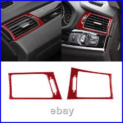 64PCS For BMW X3 F25 X4 F26 Red Carbon Fiber Full Kits Interior Trim