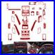 65pcs For Audi Q7 2007-15 Red Carbon Fiber Interior Full Kits Trim