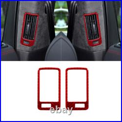 65pcs For Audi Q7 2007-15 Red Carbon Fiber Interior Full Kits Trim