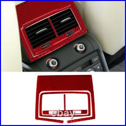 65pcs For Audi Q7 2007-15 Red Carbon Fiber Interior Full Kits Trim