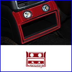 65pcs For Audi Q7 2007-15 Red Carbon Fiber Interior Full Kits Trim