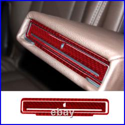 65pcs For Audi Q7 2007-15 Red Carbon Fiber Interior Full Kits Trim