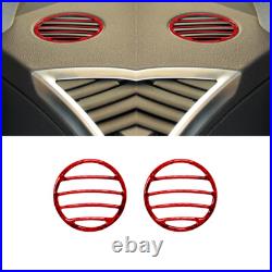 65pcs For Audi Q7 2007-15 Red Carbon Fiber Interior Full Kits Trim