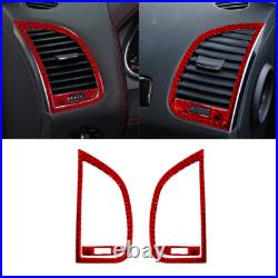 65pcs For Audi Q7 2007-15 Red Carbon Fiber Interior Full Kits Trim