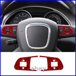 65pcs For Audi Q7 2007-15 Red Carbon Fiber Interior Full Kits Trim