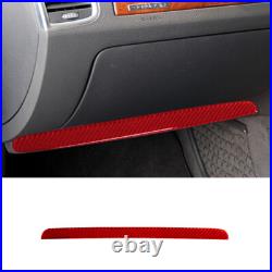 65pcs For Audi Q7 2007-15 Red Carbon Fiber Interior Full Kits Trim