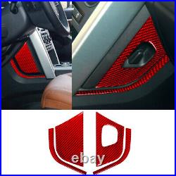 66Pcs Red Carbon Fiber Full Interior Cover Trim For Land Rover Discovery Sport