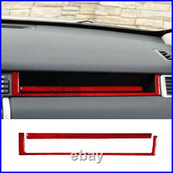 66pcs Red Carbon Fiber Full Kits Interior Trim For Land Rover Discovery Sport