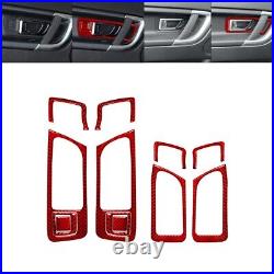 66x Red Carbon Fiber Full Interior Cover Trim For Land Rover Discovery Sport RHD