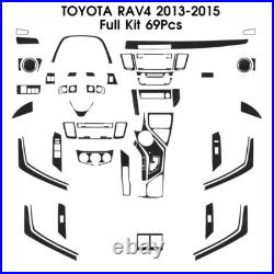 69Pcs Carbon Fiber Full Interior Kit Set Cover Trim For Toyota RAV4 2013-2015 69Pcs Carbon Fiber Full Interior Kit Set Cover Trim For Toyota RAV4 2013-2015
