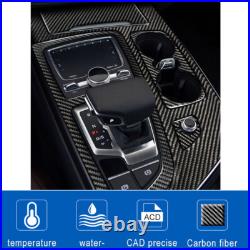 6Pcs Carbon Fiber Interior Gear Shift Kit Cover Trim For Audi Q7 2016-2019
