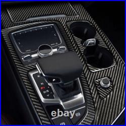 6Pcs Carbon Fiber Interior Gear Shift Kit Cover Trim For Audi Q7 2016-2019