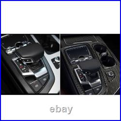 6Pcs Carbon Fiber Interior Gear Shift Kit Cover Trim For Audi Q7 2016-2019
