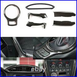 6Pcs Carbon Fiber Interior Trim Cover Set For Toyota GT86 Scion FR-S Subaru BRZ