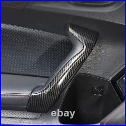 6Pcs/set Carbon Fiber ABS Interior Trim Cover Décor Fit For Toyota 86 Subaru BRZ