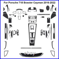 77Pcs Carbon Fiber Full Interior Exterior Trim For Porsche 718 Boxster Cayman