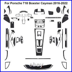 77Pcs Carbon Fiber Full Interior Exterior Trim For Porsche 718 Boxster Cayman