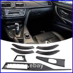 7PCS CARBON FIBER ALCANTARA INTERIOR TRIM LHD For BMW F30 F31 F34 51952230351