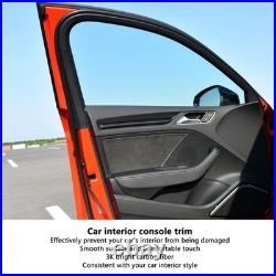 7PCS Car Interior Console Trim 3K Glossy Carbon Fiber RS Style Smooth
