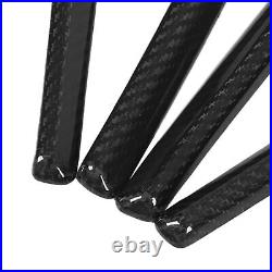 7PCS Car Interior Console Trim 3K Glossy Carbon Fiber RS Style Smooth Surfac SLS