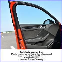 7PCS Car Interior Console Trim 3K Glossy Carbon Fiber RS Style Smooth Surfac SLS