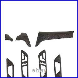 7PCS Carbon Fiber Center Console Panel Interior Trims For Benz GLE43 GLE63 15-19