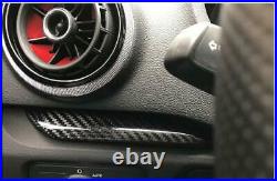 7pcs Car Interior Door Panel Cover Trim For Audi A3 S3 RS3 8V Real Carbon Fiber