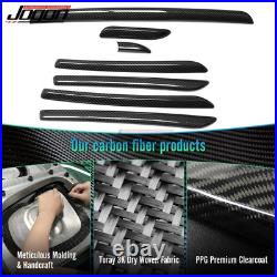 7pcs For Audi A3 8V S3 14-18 Car Interior Door Panel Decor Trim Real Carbon RHD 7pcs For Audi A3 8V S3 14-18 Car Interior Door Panel Decor Trim Real Carbon RHD