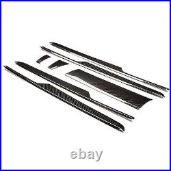 7x Carbon Fiber Interior Cover Trim Parts For Porsche Macan 2015 2016 2017 2018