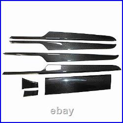 7x Carbon Fiber Interior Cover Trim Parts For Porsche Macan 2015 2016 2017 2018