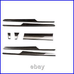 7x Carbon Fiber Interior Cover Trim Parts For Porsche Macan 2015 2016 2017 2018