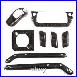 8PCS Real Carbon Fiber Interior Set Kit Panel Trim For Land Rover Defender 2020+