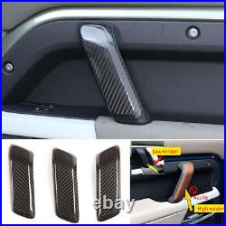 8PCS Real Carbon Fiber Interior Set Kit Panel Trim For Land Rover Defender 2020+