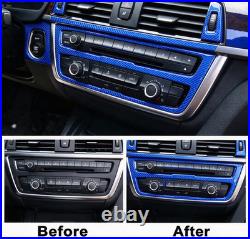 8Pcs Carbon Fiber Interior Cover Stickers Fit BMW 3 Series 2013-2018 F30 F31