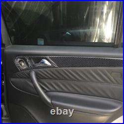 8Pcs Carbon Fiber Interior Door Handle Cover Trim For Benz C-CLASS W203 Type B