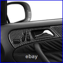 8Pcs Carbon Fiber Interior Door Handle Cover Trim For Benz C-CLASS W203 Type B