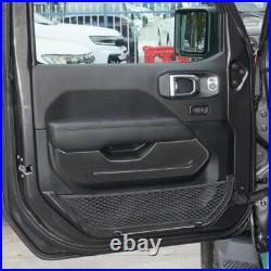 8Pcs Carbon Fiber Interior Door Panel Cover Trim For Jeep Wrangler JL Gladiator 8Pcs Carbon Fiber Interior Door Panel Cover Trim For Jeep Wrangler JL Gladiator