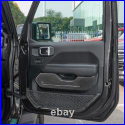 8Pcs Carbon Fiber Interior Door Panel Cover Trim For Jeep Wrangler JL Gladiator 8Pcs Carbon Fiber Interior Door Panel Cover Trim For Jeep Wrangler JL Gladiator