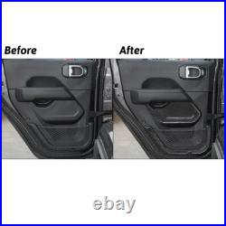 8Pcs Carbon Fiber Interior Door Panel Cover Trim For Jeep Wrangler JL Gladiator