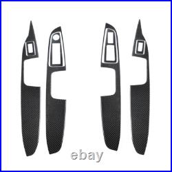 8pcs Carbon Fiber Interior Door Armrest Window Switch Trim Set For Chrysler 300