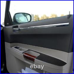 8pcs Carbon Fiber Interior Door Armrest Window Switch Trim Set For Chrysler 300