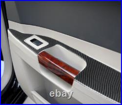 8pcs Carbon Fiber Interior Door Armrest Window Switch Trim Set For Chrysler 300