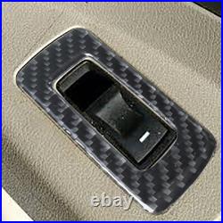 8pcs Carbon Fiber Interior Door Armrest Window Switch Trim Set For Chrysler 300