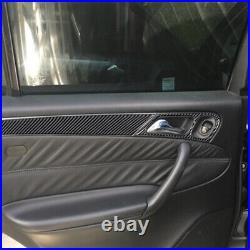 8x RHD Carbon Fiber Interior Door Handle Cover Trim For Benz C-CLASS W203 Type A