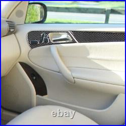 8x RHD Carbon Fiber Interior Door Handle Cover Trim For Benz C-CLASS W203 Type A
