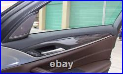 9Pcs Car Interior Trim Cover Carbon Fiber Black For BMW 5 Series G30 2018+ LHD