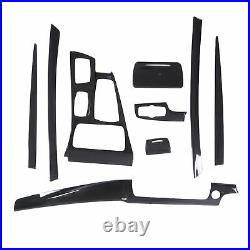 9pcs Car Interior Decoration Trim Kit Carbon Fiber Inner Cover Trim For 5series